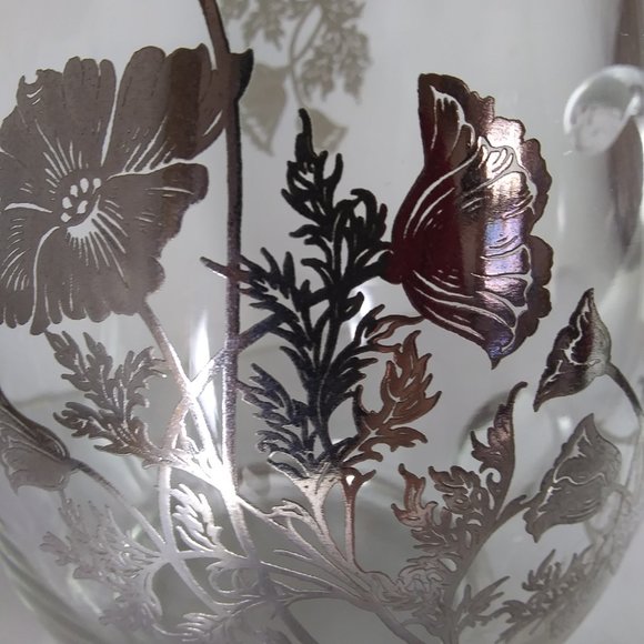 Vintage Sterling Silver Overlay Pitcher - Picture 11 of 12